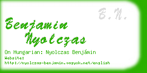 benjamin nyolczas business card